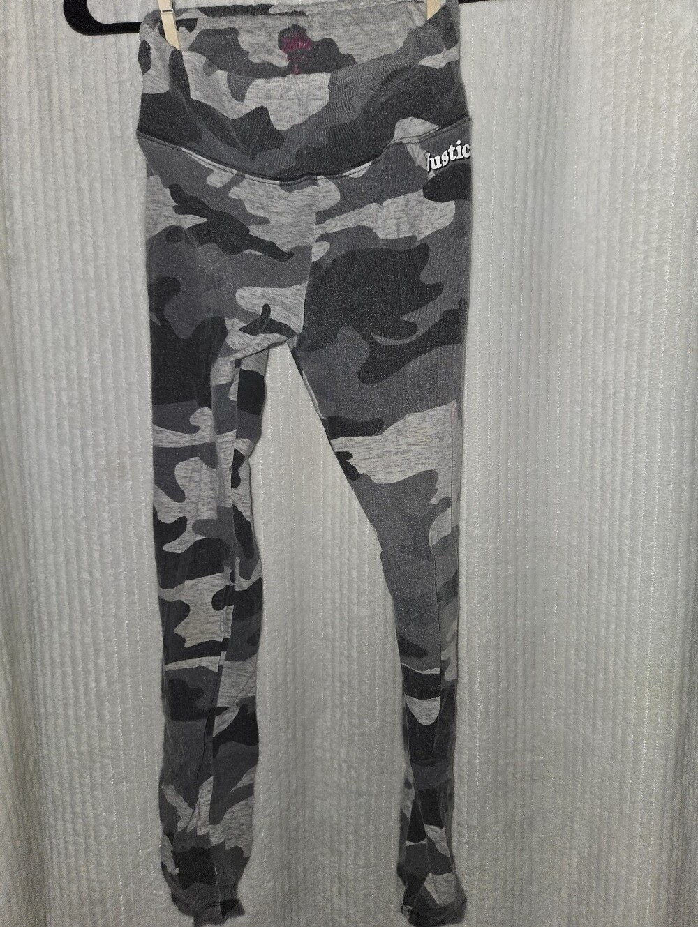 Justice Grey Camo Leggings - L